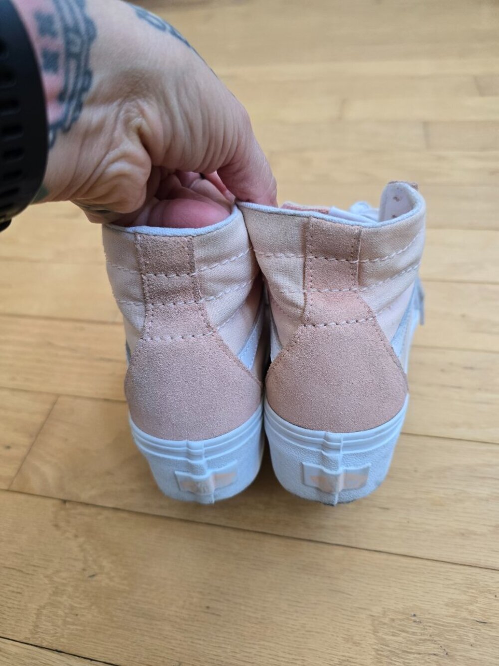 Vans | SK8-Hi Tapered Stackform peach colorblock sneakers | WMS 6 - Picture 8 of 11